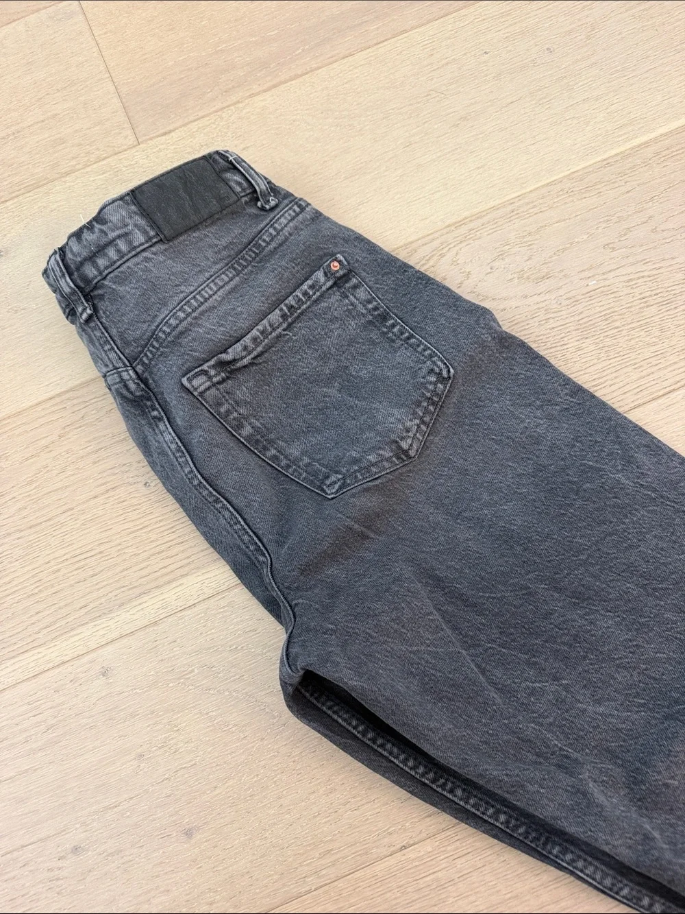 ZARA Men’s Washed Black Slim-Straight Jeans
